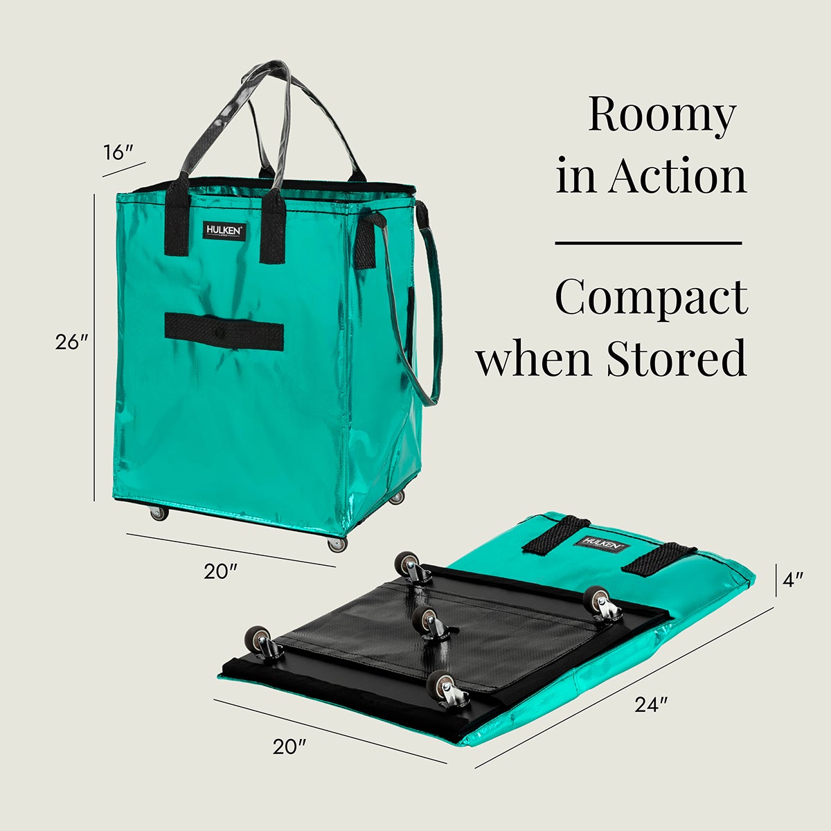 Hulken Rolling Tote Bag | The Container Store